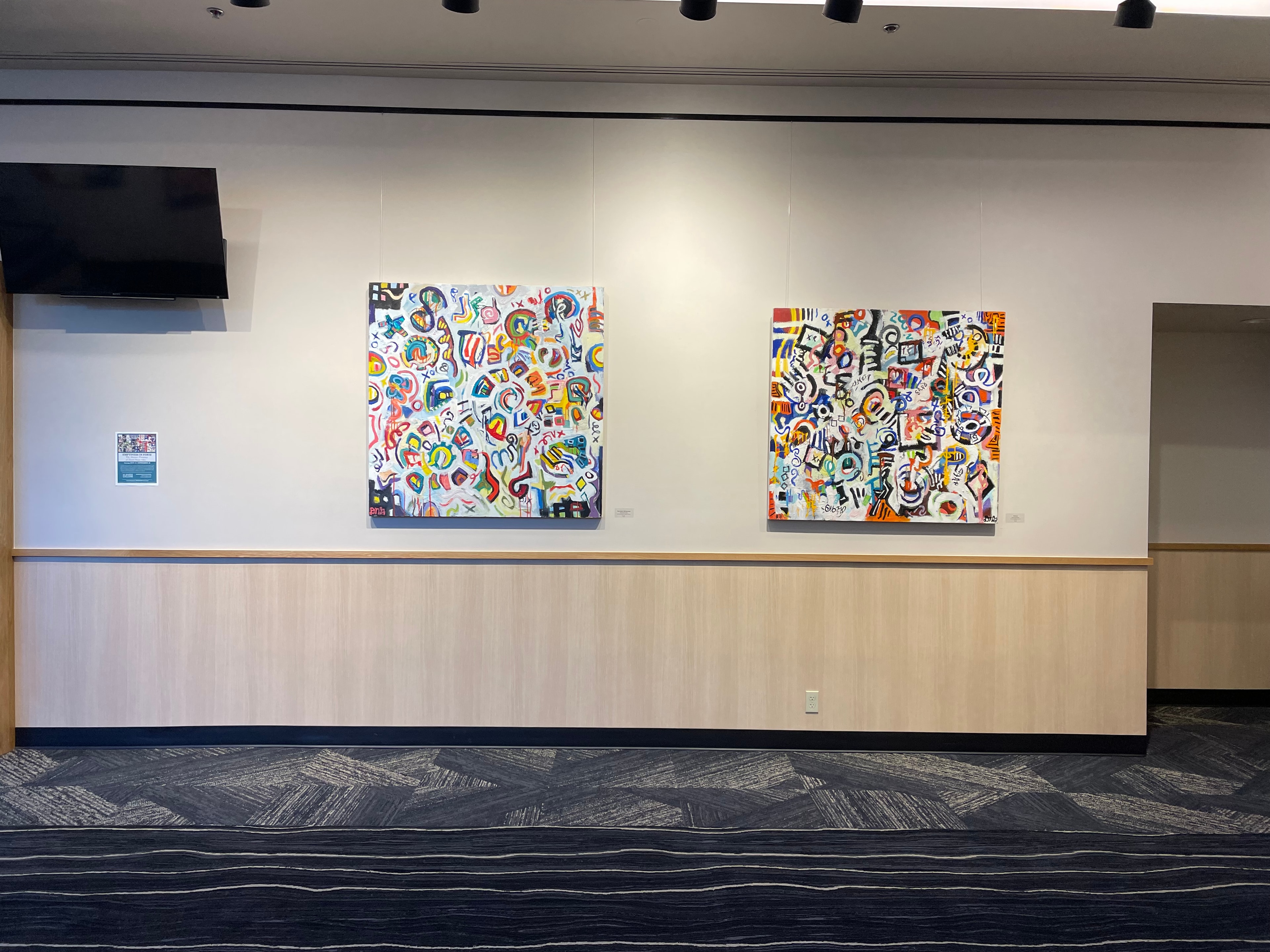 Art Story exhibition — works on display