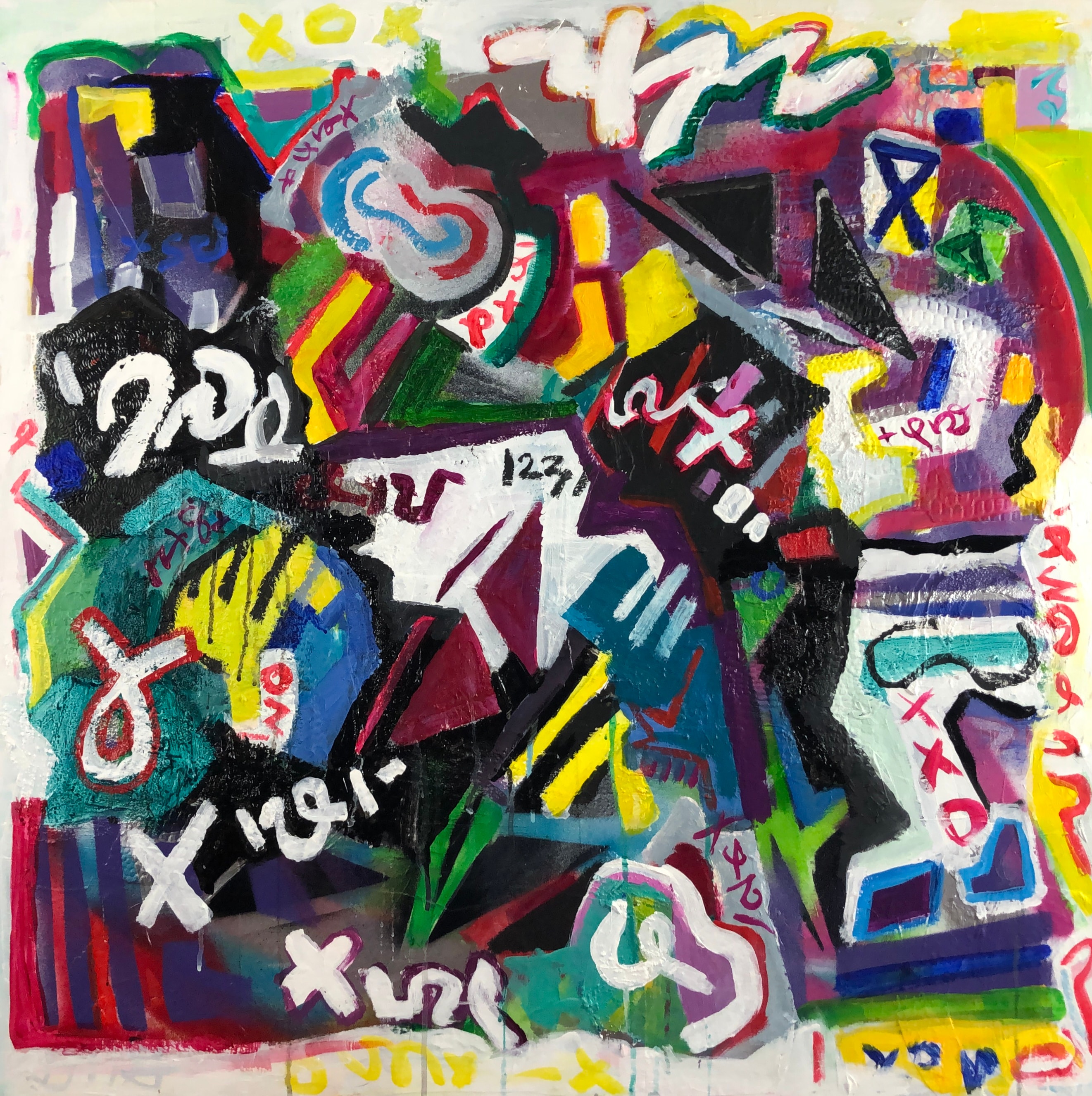 Telemachus by David Noah Giles — mixed media on panel, 36 x 36 inches